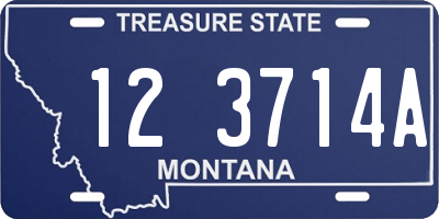 MT license plate 123714A