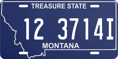 MT license plate 123714I