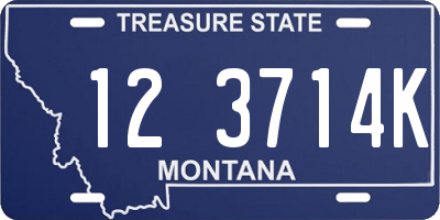 MT license plate 123714K