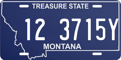 MT license plate 123715Y