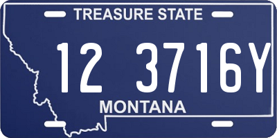 MT license plate 123716Y