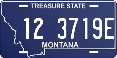 MT license plate 123719E