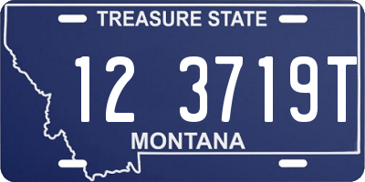 MT license plate 123719T