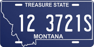 MT license plate 123721S