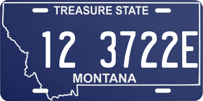 MT license plate 123722E