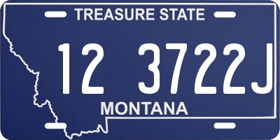 MT license plate 123722J