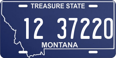 MT license plate 123722O