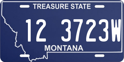 MT license plate 123723W
