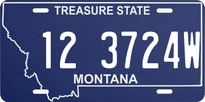 MT license plate 123724W