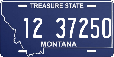 MT license plate 123725O