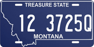 MT license plate 123725Q