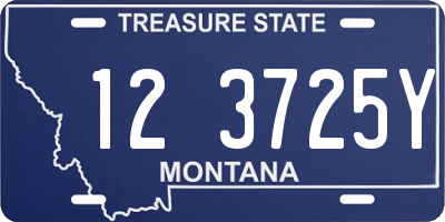 MT license plate 123725Y