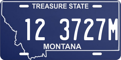 MT license plate 123727M