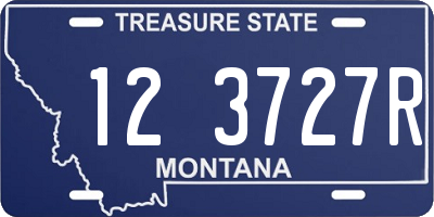 MT license plate 123727R