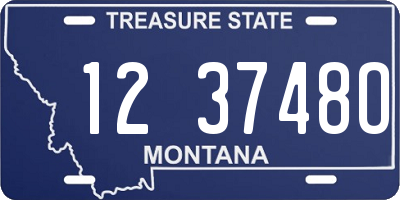 MT license plate 123748O