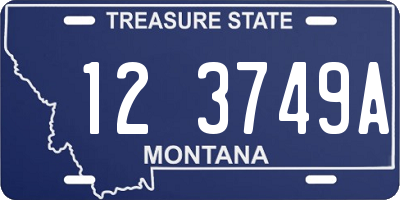 MT license plate 123749A