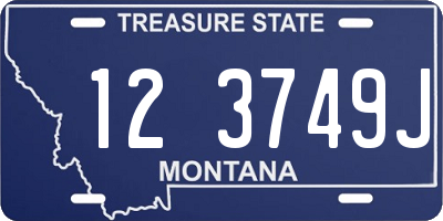 MT license plate 123749J