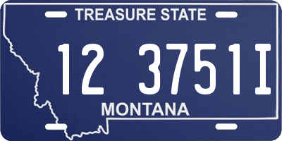 MT license plate 123751I
