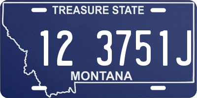 MT license plate 123751J