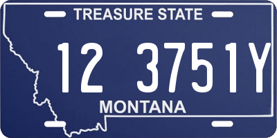 MT license plate 123751Y