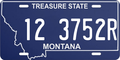 MT license plate 123752R