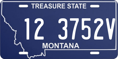 MT license plate 123752V