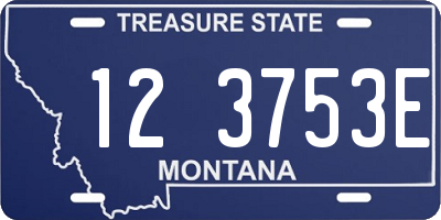 MT license plate 123753E