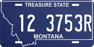 MT license plate 123753R