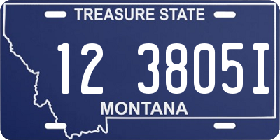 MT license plate 123805I