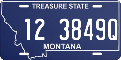 MT license plate 123849Q