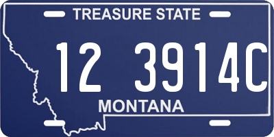 MT license plate 123914C