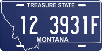 MT license plate 123931F