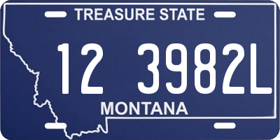 MT license plate 123982L