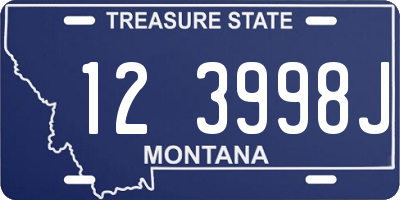 MT license plate 123998J