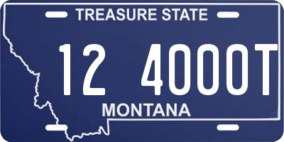 MT license plate 124000T