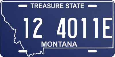 MT license plate 124011E