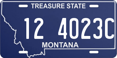 MT license plate 124023C