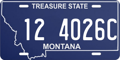 MT license plate 124026C