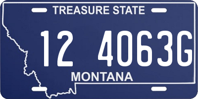 MT license plate 124063G