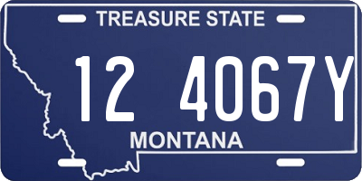 MT license plate 124067Y