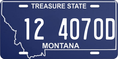 MT license plate 124070D