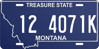 MT license plate 124071K