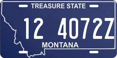MT license plate 124072Z