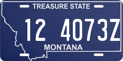 MT license plate 124073Z