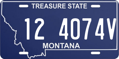 MT license plate 124074V
