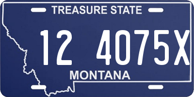 MT license plate 124075X