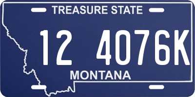 MT license plate 124076K