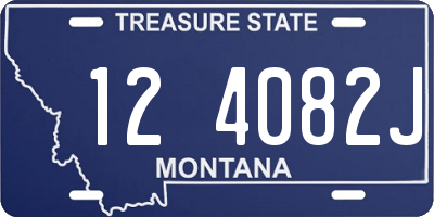 MT license plate 124082J