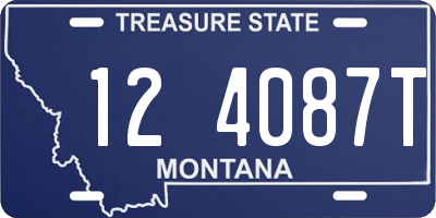MT license plate 124087T