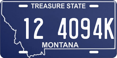 MT license plate 124094K